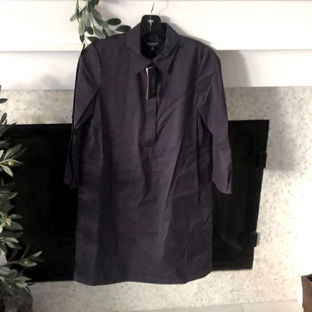 LAFAYETTE 148 NEW YORK Oversize Shirtdress Admiral Blue Size P/XS NEW w/ tags